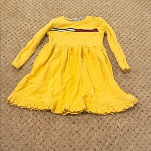 Tommy Hilfiger Yellow Kids Dress with Long Sleeves